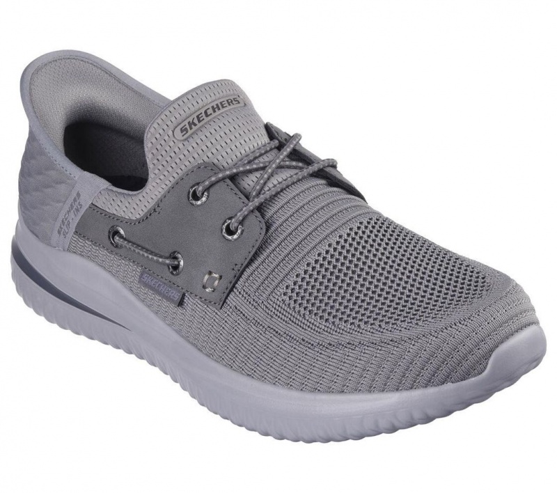 Grey Skechers Slip-ins: Delson 3.0 - Roth Men's Boat Shoes | QFNI-29845