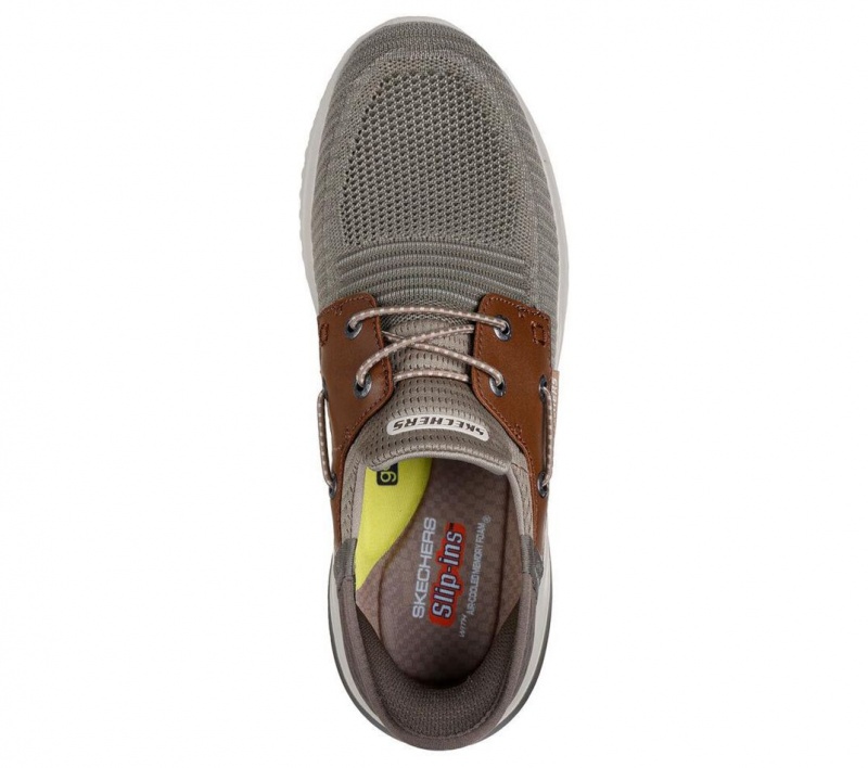 Grey Skechers Slip-ins: Delson 3.0 - Roth Men's Boat Shoes | WLVI-87059