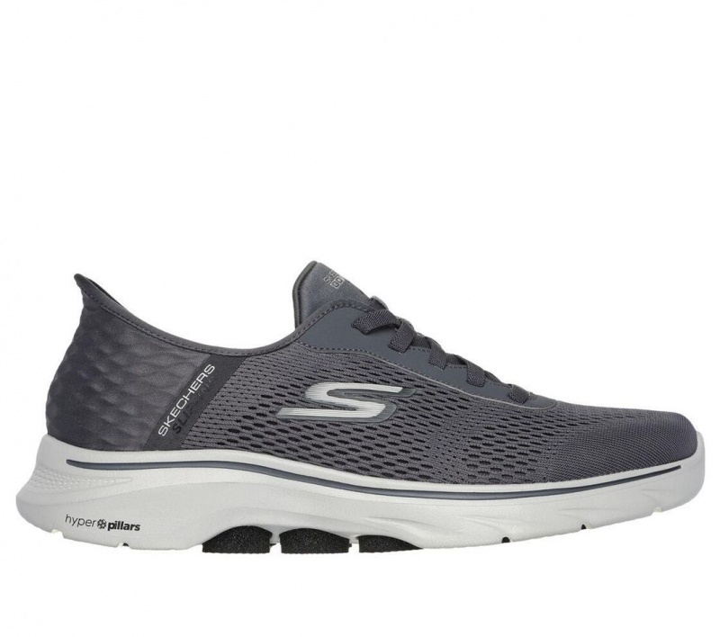 Grey Skechers Slip-ins: Go Walk 7 - Free Hand 2 Men\'s Sneakers | QPHM-64913