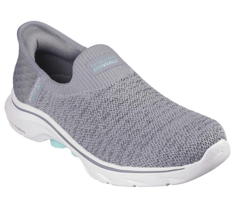 Grey Skechers Slip-ins: Go Walk 7 - Springtime Women's Sneakers | RDYV-41903