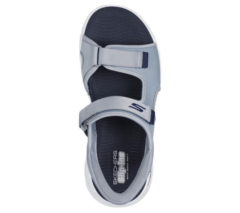 Grey Skechers Slip-ins: Go Walk Flex Sd - Easy Entry Men's Sandals | BSAJ-29460