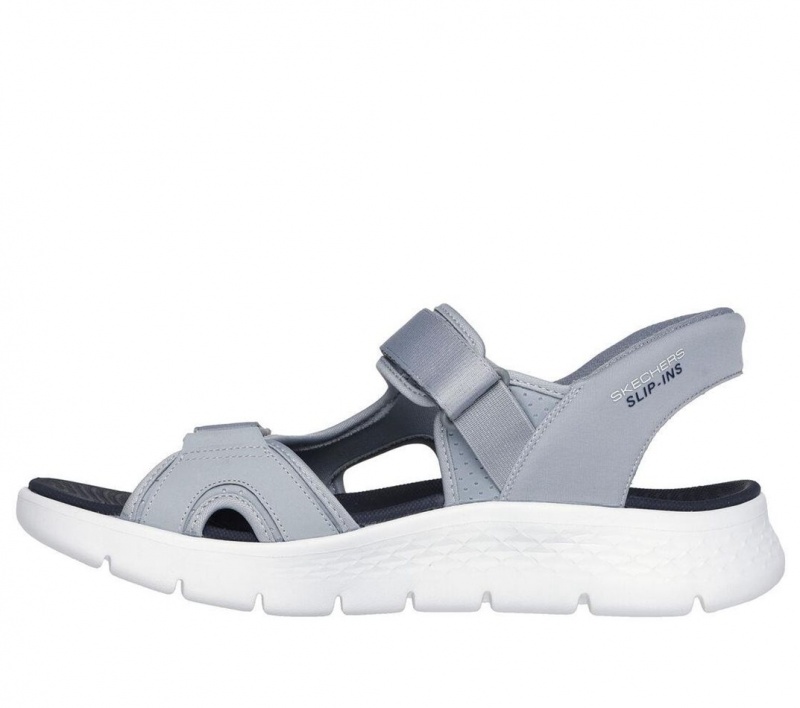 Grey Skechers Slip-ins: Go Walk Flex Sd - Easy Entry Men's Sandals | BSAJ-29460