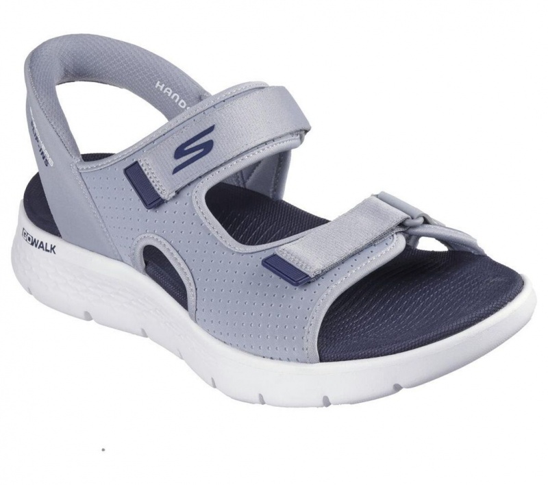 Grey Skechers Slip-ins: Go Walk Flex Sd - Easy Entry Men's Sandals | BSAJ-29460