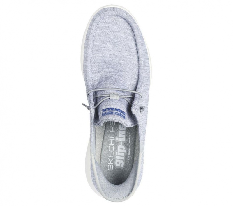 Grey Skechers Slip-ins: Go Walk Max - Free Hands Men's Boat Shoes | QRGT-53820