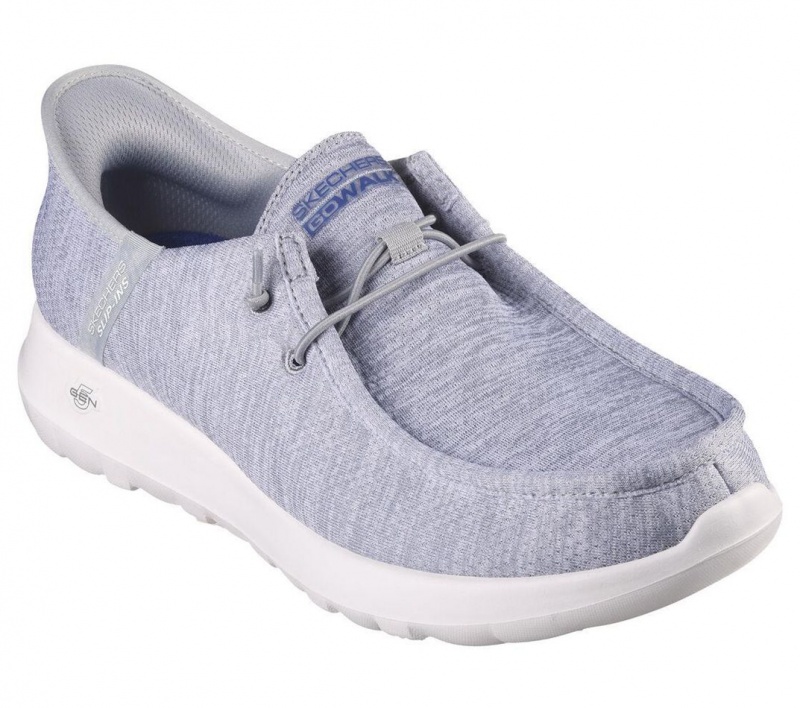 Grey Skechers Slip-ins: Go Walk Max - Free Hands Men's Boat Shoes | QRGT-53820