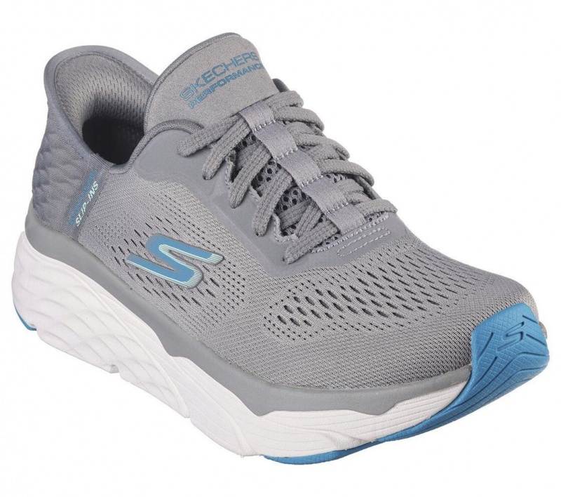 Grey Skechers Slip-ins: Max Cushioning Mystic Passion Women's Sneakers | VFTE-83514