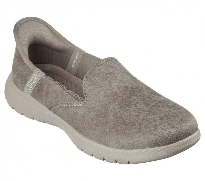 Grey Skechers Slip-ins: On The Go Flex - Captivating Women's Flats | VEZY-63509