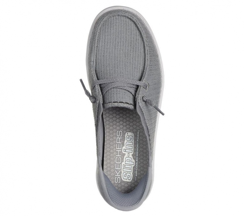 Grey Skechers Slip-ins Rf: Venice - Coastal Groove Women's Boat Shoes | EAGW-71652