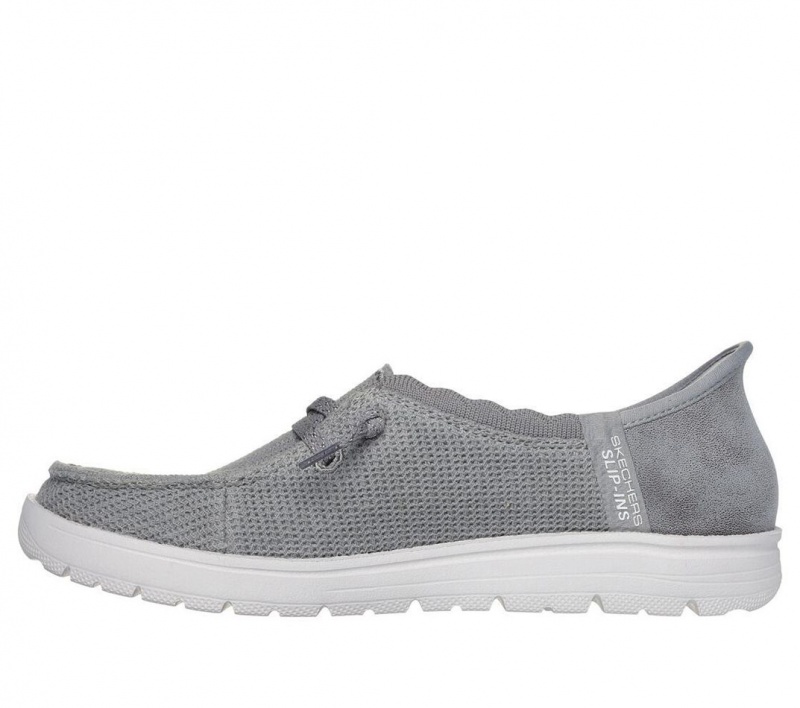 Grey Skechers Slip-ins Rf: Venice - Coastal Groove Women's Boat Shoes | EAGW-71652