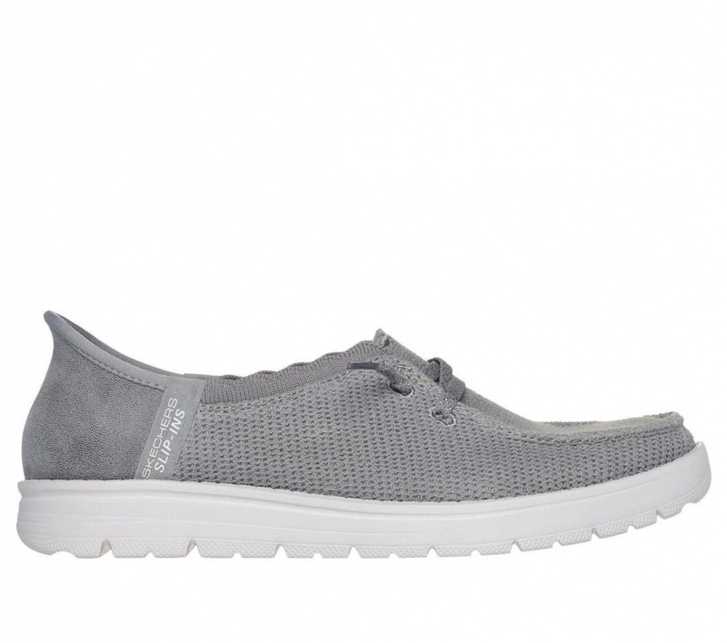 Grey Skechers Slip-ins Rf: Venice - Coastal Groove Women\'s Boat Shoes | EAGW-71652