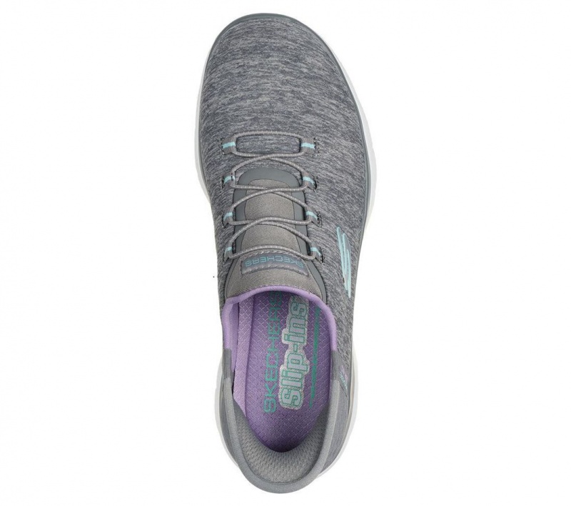 Grey Skechers Slip-ins: Summits - Dazzling Haze Women's Sneakers | BPXA-95240