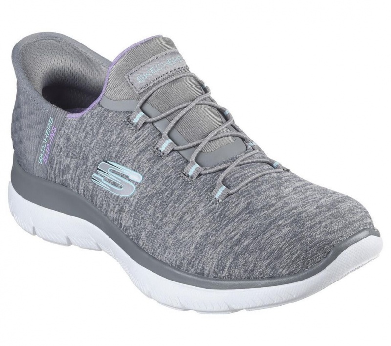 Grey Skechers Slip-ins: Summits - Dazzling Haze Women's Sneakers | BPXA-95240