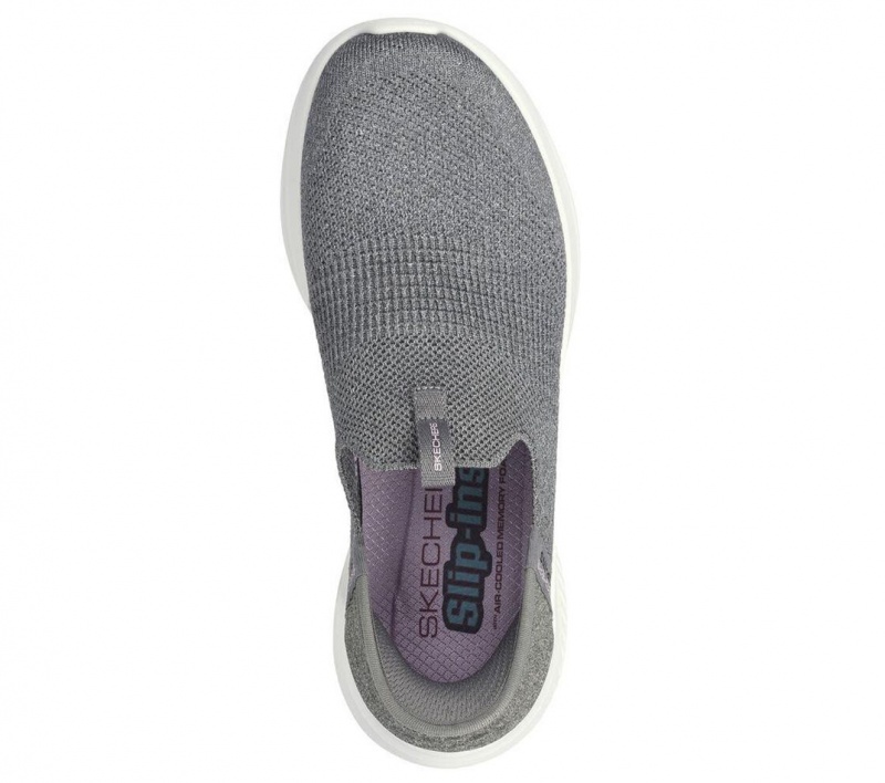 Grey Skechers Slip-ins: Ultra Flex 3.0 - Smooth Step Women's Sneakers | HDSM-20914