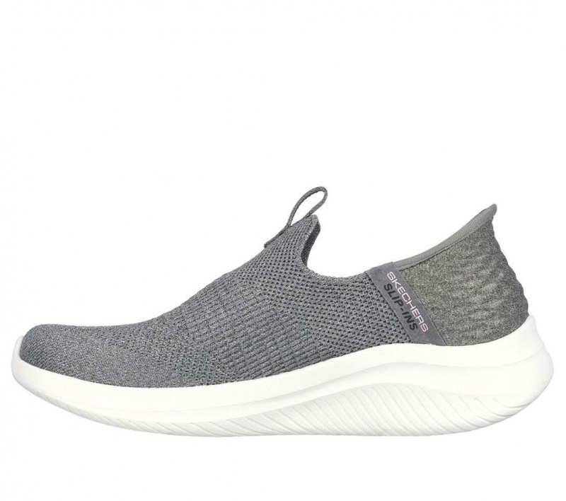 Grey Skechers Slip-ins: Ultra Flex 3.0 - Smooth Step Women's Sneakers | HDSM-20914