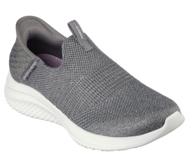 Grey Skechers Slip-ins: Ultra Flex 3.0 - Smooth Step Women's Sneakers | HDSM-20914