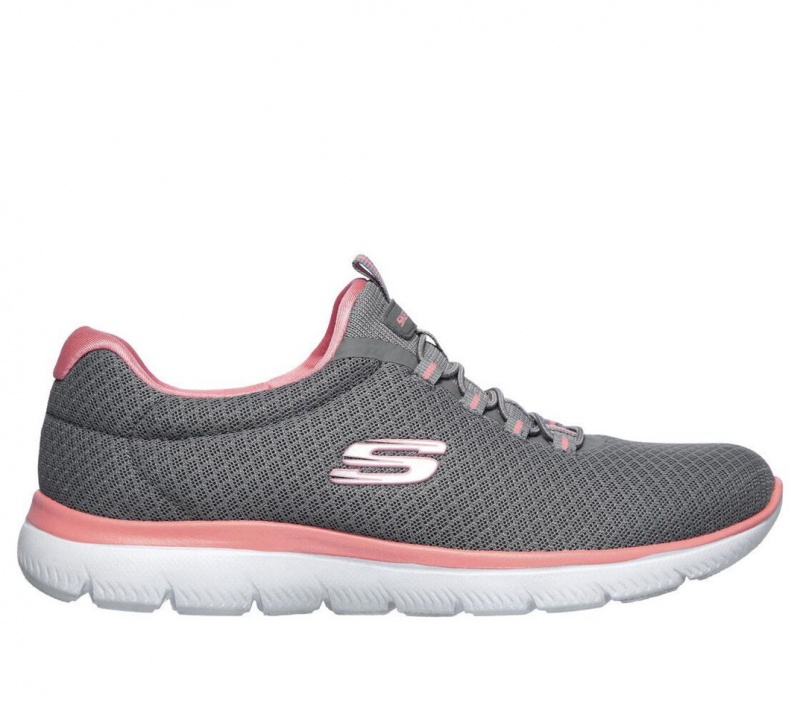 Grey Skechers Summits Women\'s Sneakers | GVIC-80754