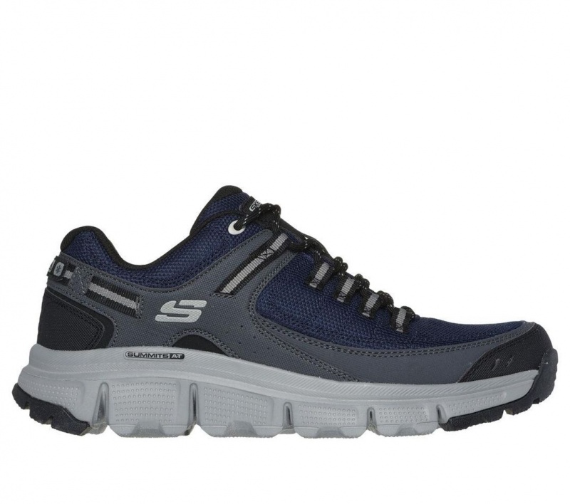 Grey Skechers Summits - At Men\'s Sneakers | IRQH-93245