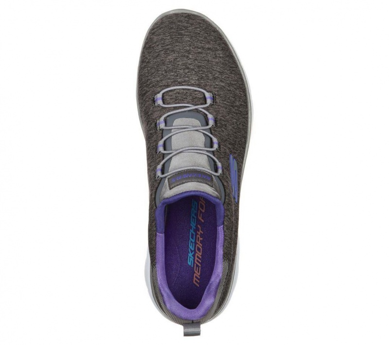 Grey Skechers Summits - Quick Getaway Women's Sneakers | AYBR-15964