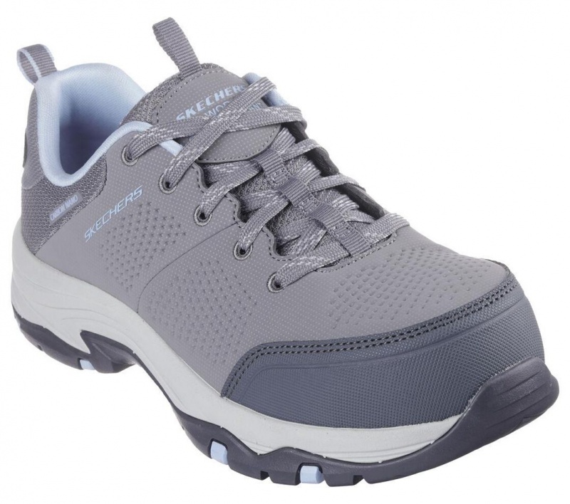 Grey Skechers Trego - Astallet Ct Women's Work Shoes | MXFE-23145