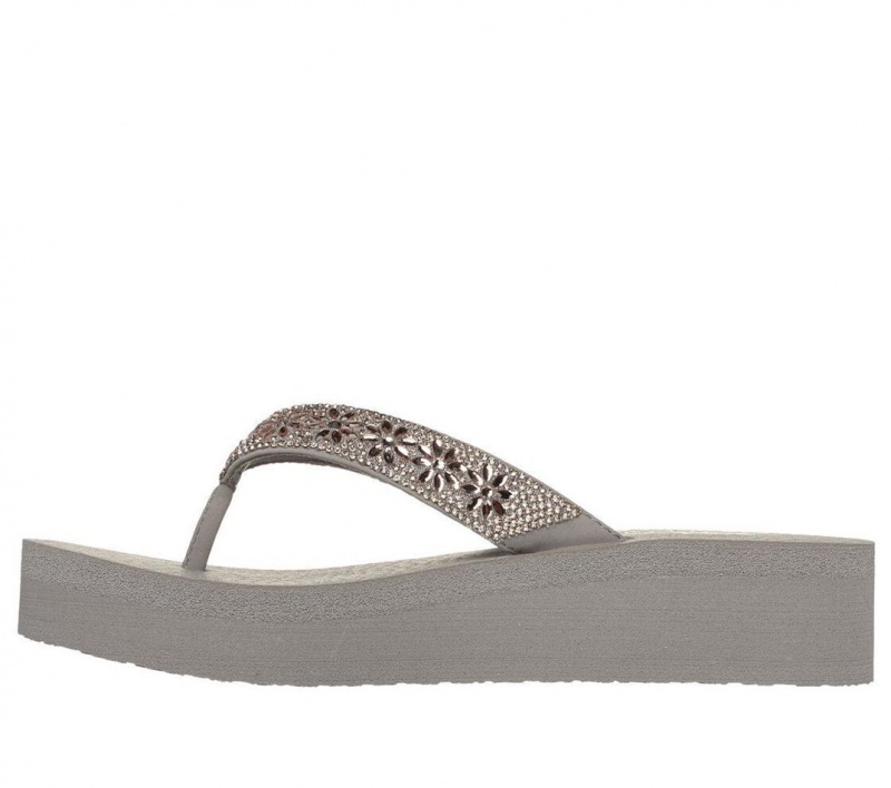 Grey Skechers Vinyasa - Wild Daisies Women's Sandals | IPQC-42160