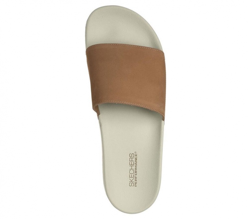 Khaki Skechers 19th Hole - Bunker Shot Men's Sandals | XNLW-03291