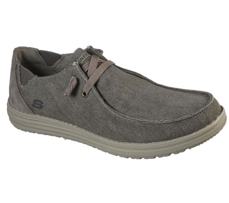 Khaki Skechers Melson - Raymon Men's Boat Shoes | RXAB-50724