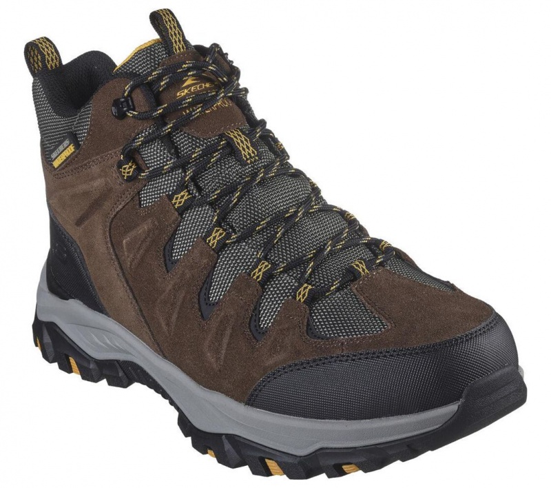 Khaki Skechers Relaxed Fit: Rickter - Branson Men's Boots | BYZJ-76315