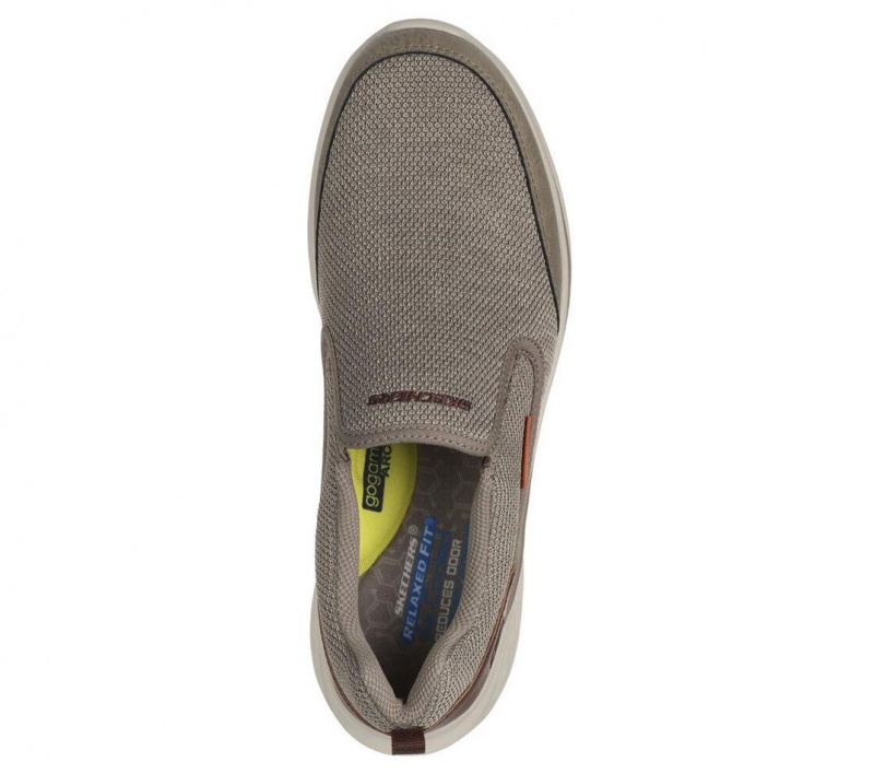 Khaki Skechers Relaxed Fit: Slade - Lucan Men's Slip On | GWJC-84235