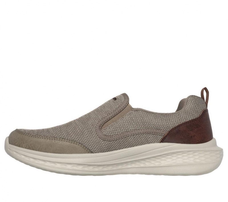 Khaki Skechers Relaxed Fit: Slade - Lucan Men's Slip On | GWJC-84235