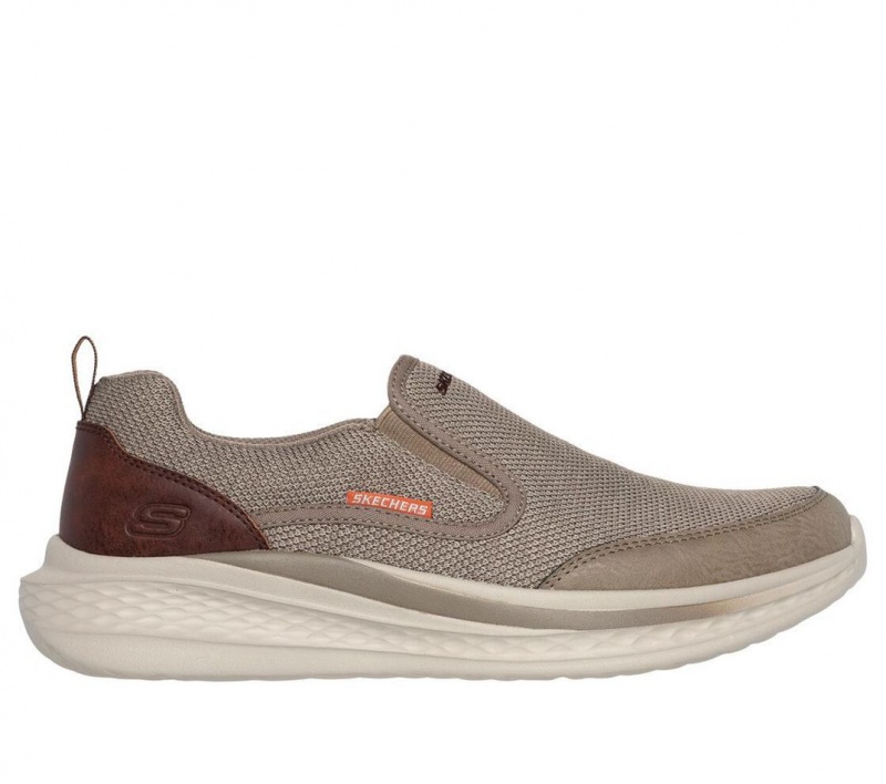 Khaki Skechers Relaxed Fit: Slade - Lucan Men\'s Slip On | GWJC-84235