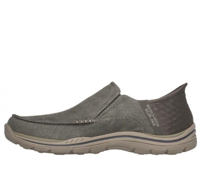 Khaki Skechers Slip-ins Relaxed Fit: Expected - Cayson Men's Boat Shoes | FJTV-65890