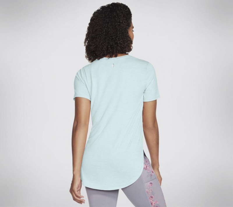 Mint Skechers Go Dri Swift Tunic Women's T-Shirt | GMFD-43659