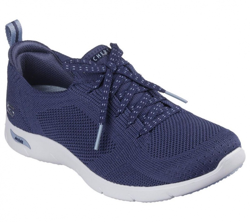 Navy Skechers Arch Fit Refine - Freesia Women's Slip On | BSEZ-80264