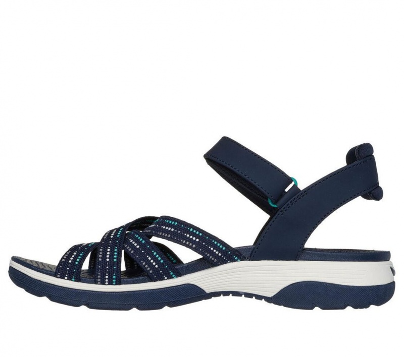 Navy Skechers Arch Fit Reggae Sport - Gotta Go Women's Sandals | FVWD-91675