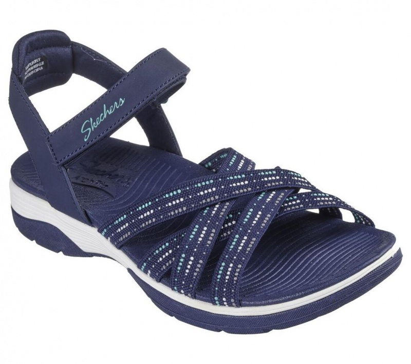 Navy Skechers Arch Fit Reggae Sport - Gotta Go Women's Sandals | FVWD-91675