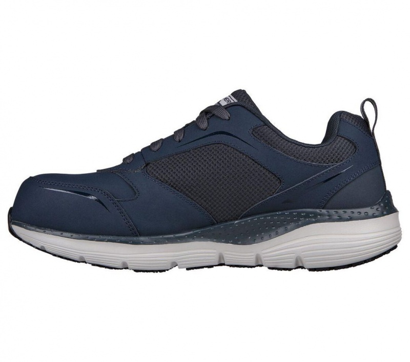 Navy Skechers Arch Fit Sr - Angis Comp Toe Men's Work Shoes | XCDW-32178