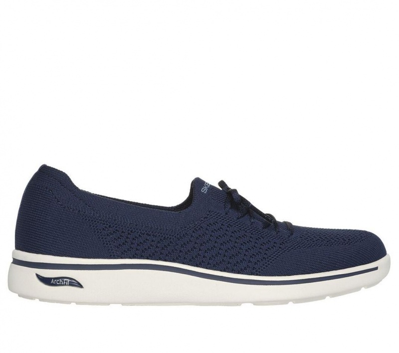 Navy Skechers Arch Fit Uplift - Florence Women\'s Slip On | OKGJ-50471