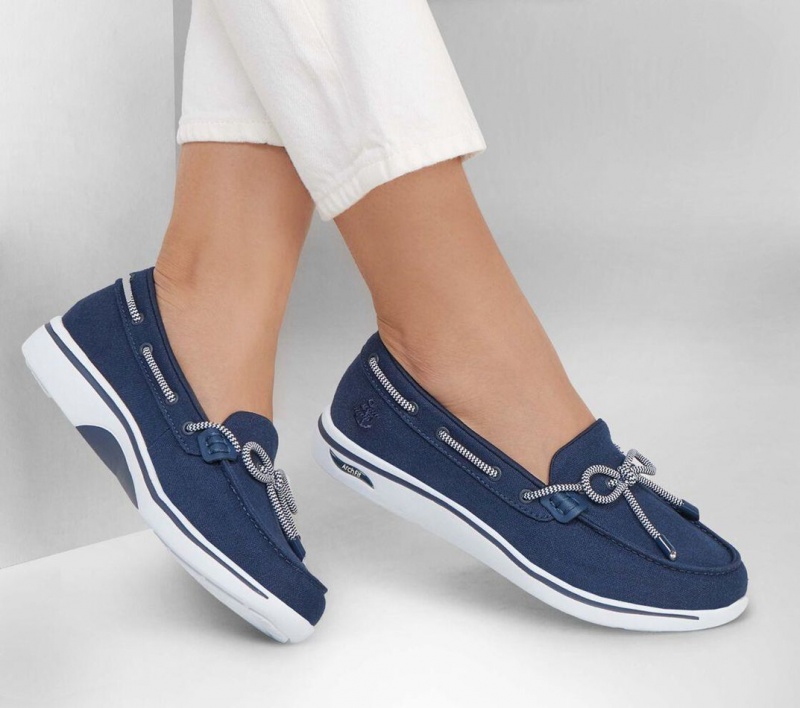 Navy Skechers Arch Fit Uplift - Laguna Women's Boat Shoes | LAOD-90761