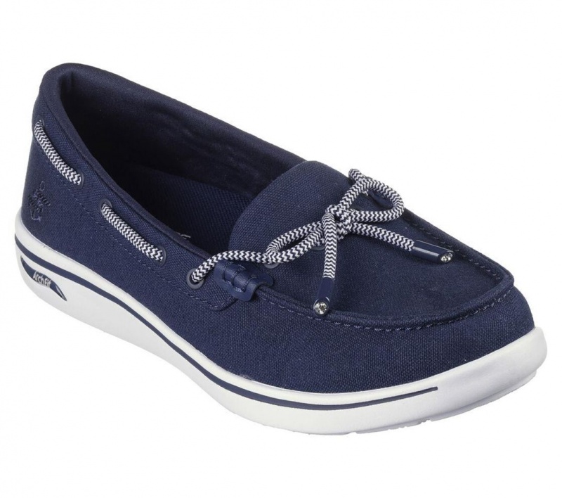 Navy Skechers Arch Fit Uplift - Laguna Women's Boat Shoes | LAOD-90761