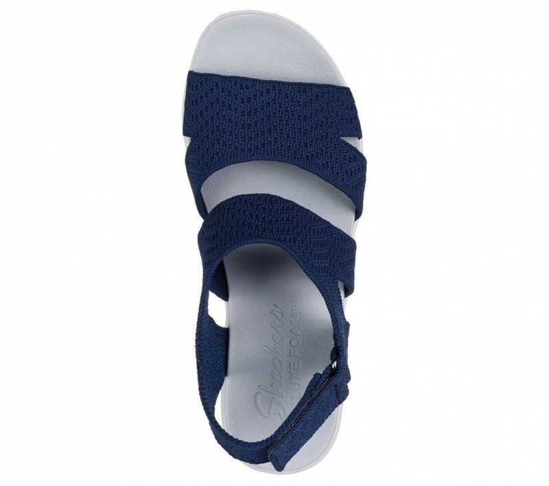 Navy Skechers Arya - Modern Muse Women's Sandals | IZHM-15807