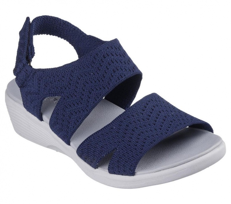 Navy Skechers Arya - Modern Muse Women's Sandals | IZHM-15807