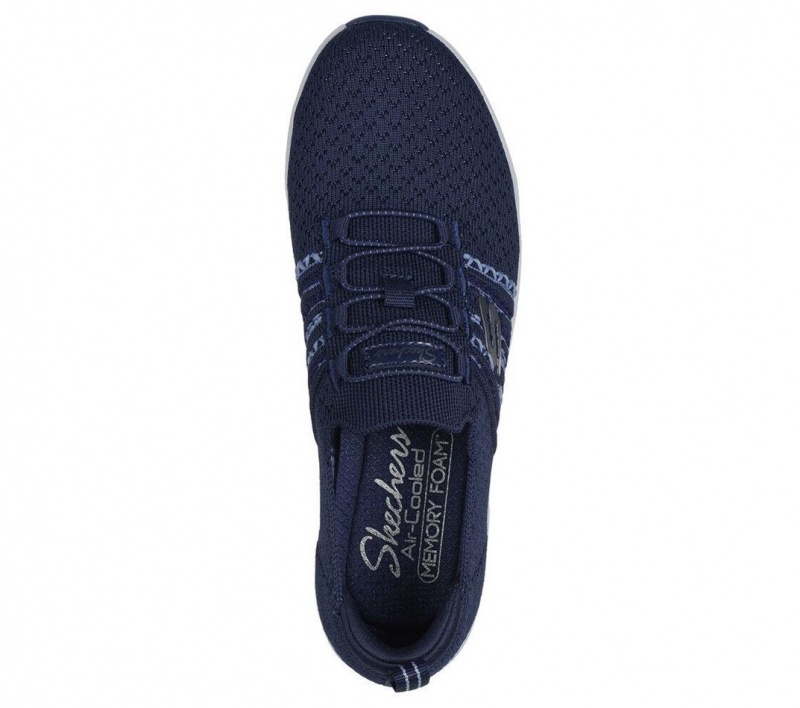 Navy Skechers Be-cool - Up Front Women's Slip On | AHXU-63209