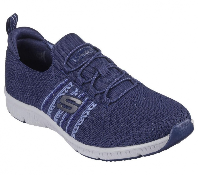 Navy Skechers Be-cool - Up Front Women's Slip On | AHXU-63209