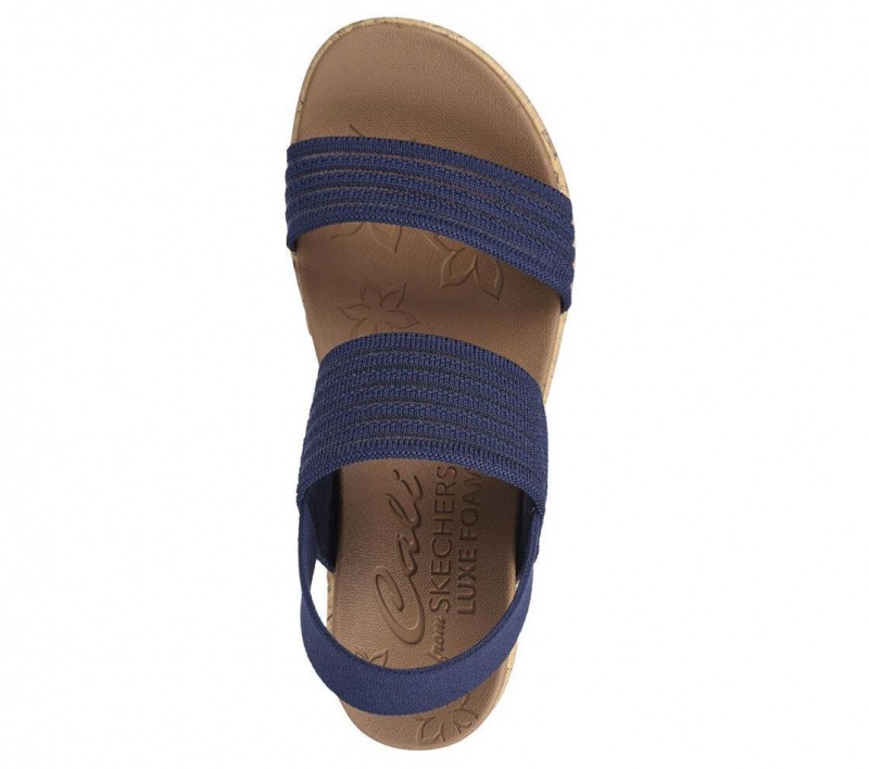 Navy Skechers Beverlee - Sheer Luck Women's Sandals | JXZV-29475