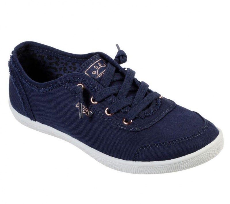 Navy Skechers Bobs B Cute Women's Slip On | ZIQC-08327