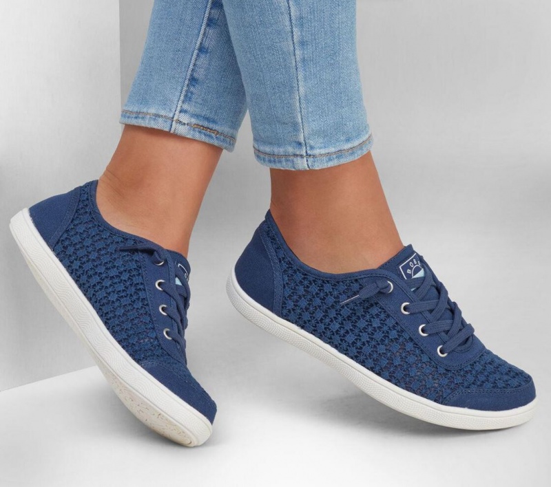 Navy Skechers Bobs B Cute - Woven Wishes Women's Slip On | HXMB-57692