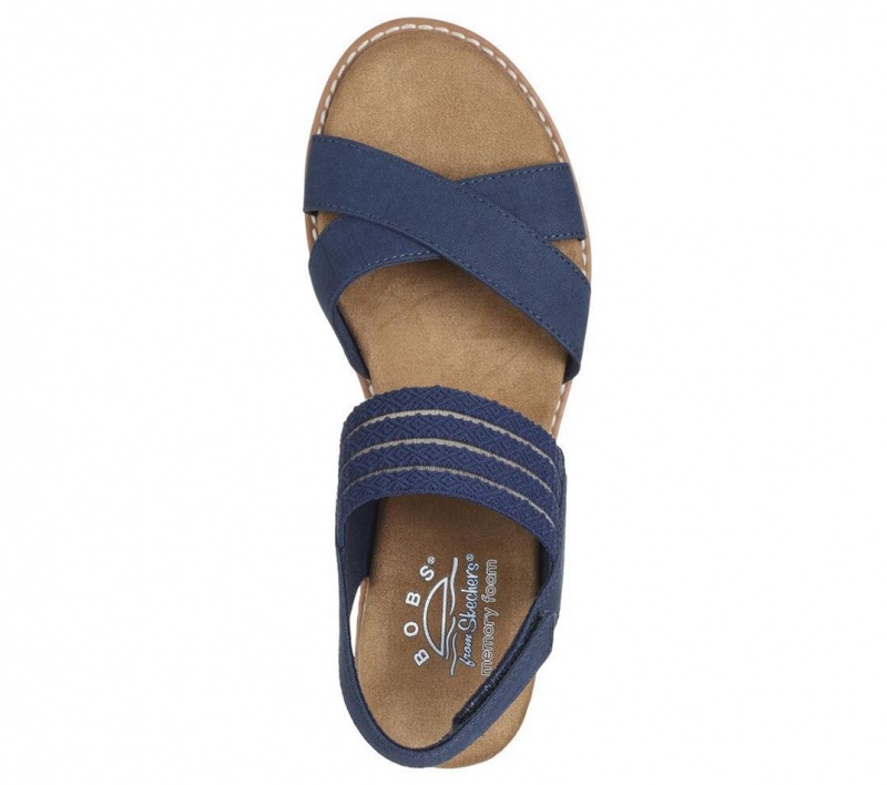 Navy Skechers Bobs Desert Kiss - Shore Enough Women's Sandals | MNJP-49372