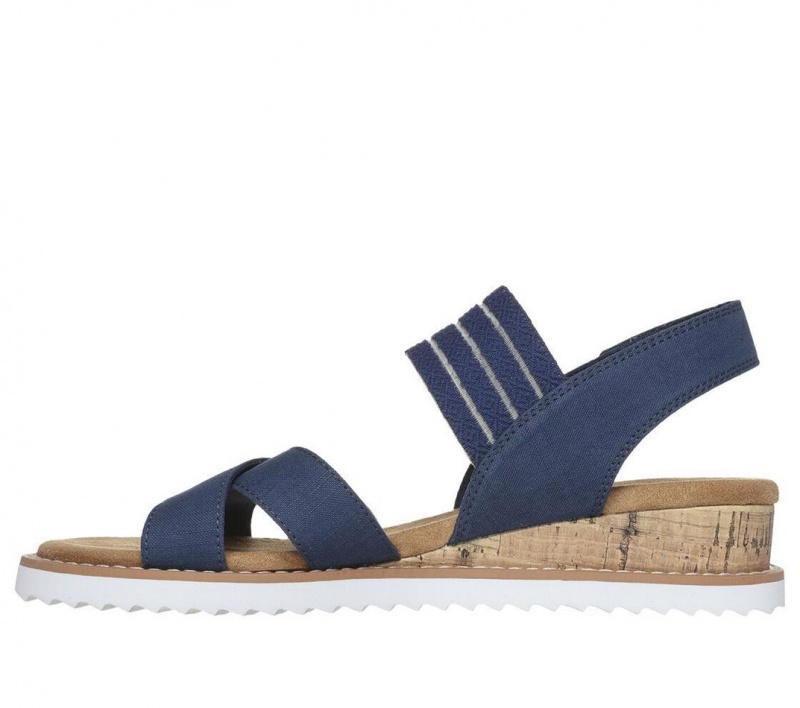 Navy Skechers Bobs Desert Kiss - Shore Enough Women's Sandals | MNJP-49372