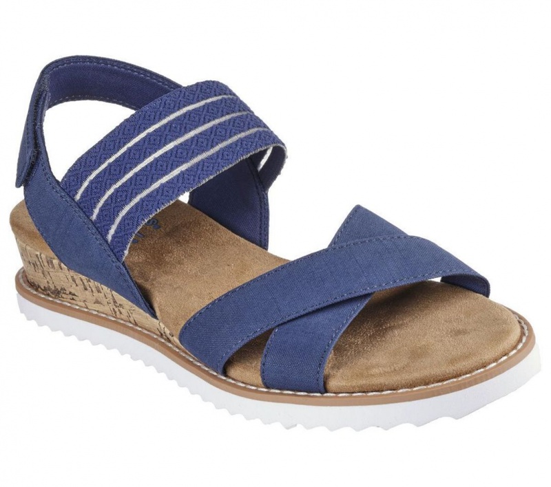 Navy Skechers Bobs Desert Kiss - Shore Enough Women's Sandals | MNJP-49372