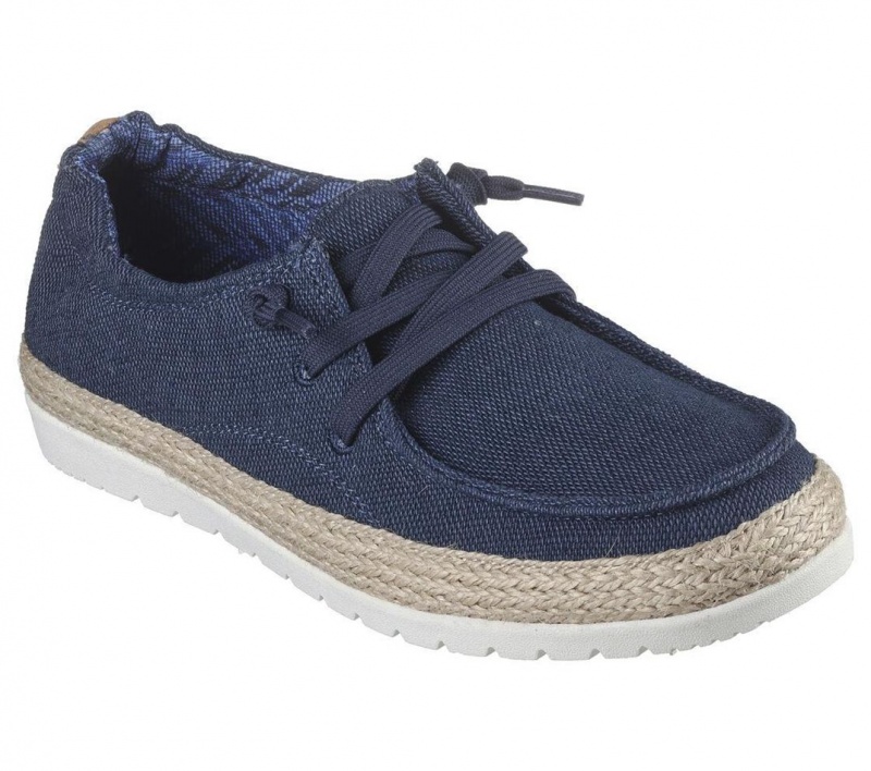 Navy Skechers Bobs Flexpadrille 3.0 - Coast Trip Women's Slip On | RBCW-24859